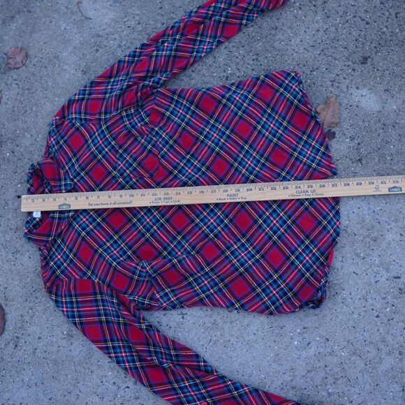 Kim Rogers Red Plaid Flannel Button Down Shirt Long Sleeve Cotton Size M - Picture 10 of 12